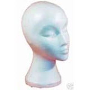 Picture of Dauphine White Polyhead Polystyrene Head - Lady's features