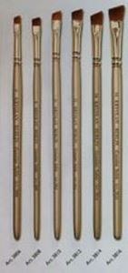 Picture of 03812 Kryolan Prof. Silver Angular Brush No. 12