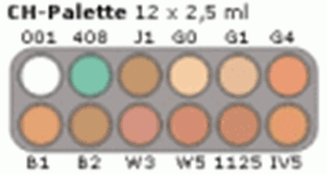 Picture of Grimas Camouflage Make-Up Palette CH - 12 cols