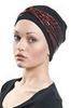 Picture of Hair World Anna Hat with red circles & swirls wrap
