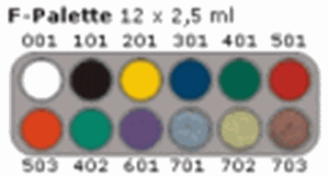 Picture of Grimas Cream Make-Up Palette 12 colours - F