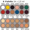 Picture of Grimas Cream Make-Up Palette 24 colours - K
