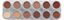 Picture of Grimas Eyeshadow/Rouge palette 12 cols - RZ